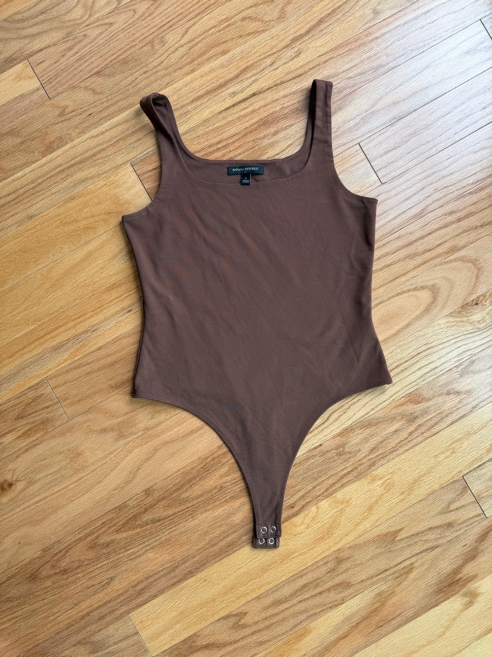 Banana Republic Brown square Neck fitted Bodysuit